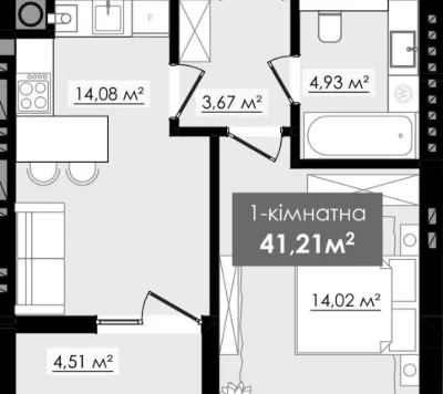 Продається 1 к квартира нова черга ЖК Міленіум Milenium Rive