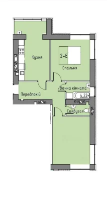 Велика 2 кімнатна квартира в зданому та обжитому будику,Міст