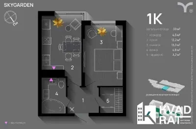 Центр- 1-кім квартира неподалік центру! 7 поверх