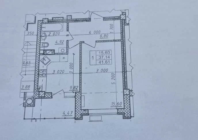 Однокімнатна квартира в новобудові. Київський район.
