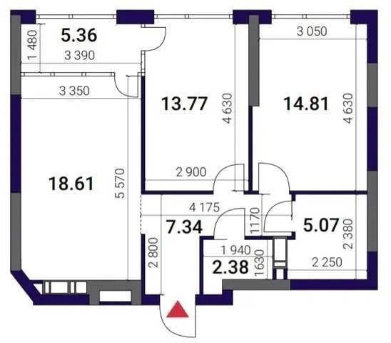 For sale 2 rooms apartment Great residential complex Darnytskyi Dniprovska embankment T