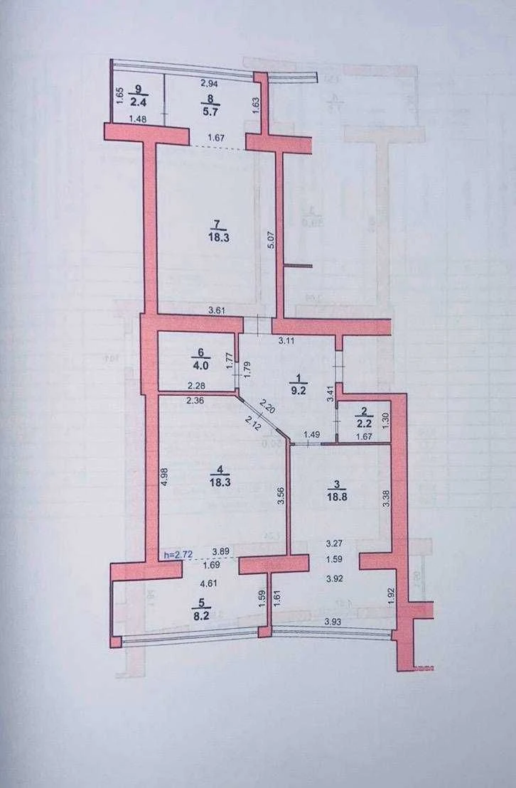 продаж дворівневої 4к квартири . Центр