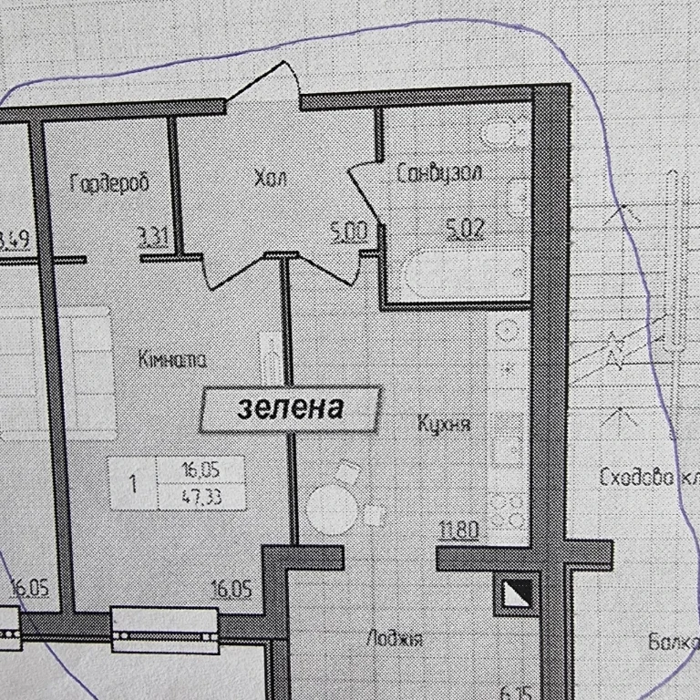 Продам 1 кімнатну квартиру ЖК Гранд Сіті