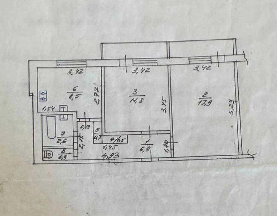 I will sell 2 apartments in Saltivka on Unity Street with high-quality bathroom.