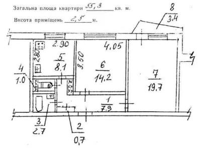 Продам 2 кімнатну ЧЕШКУ 54 м2  Перемога 6 (поряб с бульваром