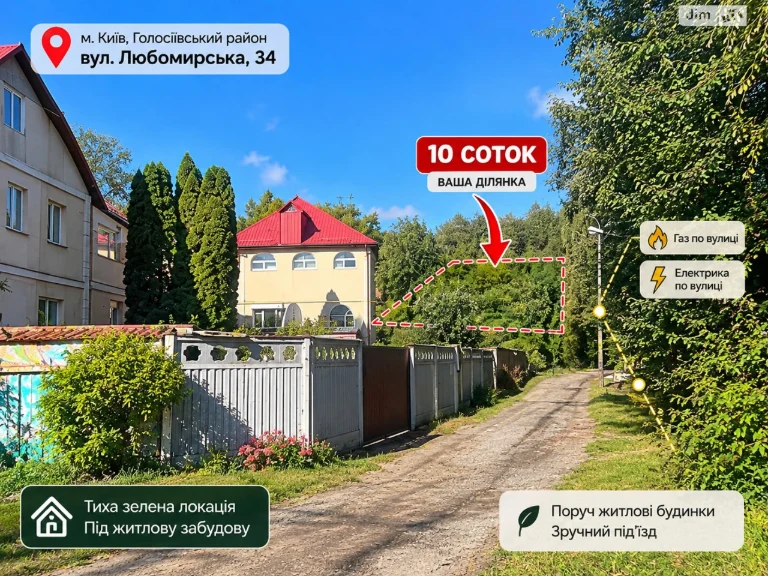 Продаж Ділянка під житлову забудову Віта-Литовська