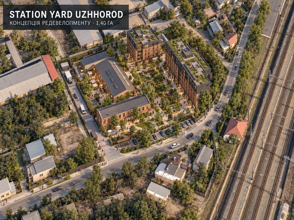 Широка фасадна ділянка в р-ні  вокзалу з комунікаціями
