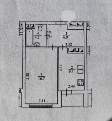 1-room apartment in a new building on Tumanyana Street 3, Livoberezhna (7 minutes)