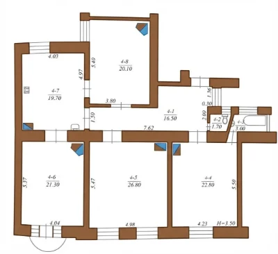 Продаж 4-к квартири 132 м², вул. Грушевського (Австрійський
