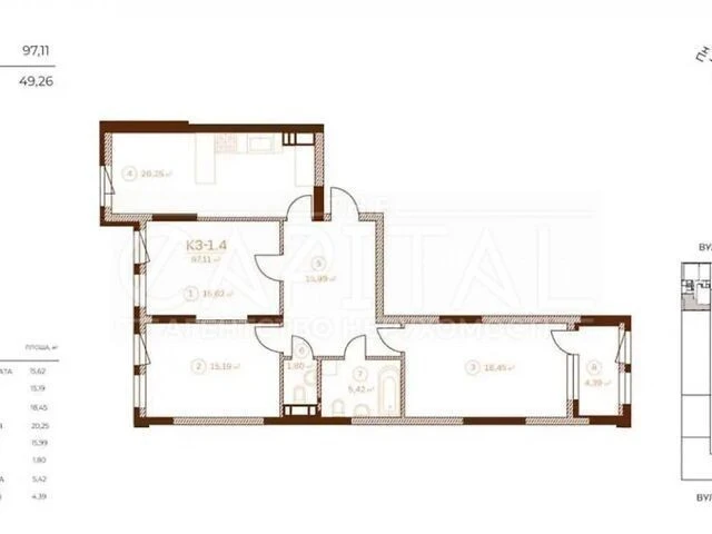 Продажа 3к квартиры 97 кв. м по ул. Предславинская 35 • ID 3