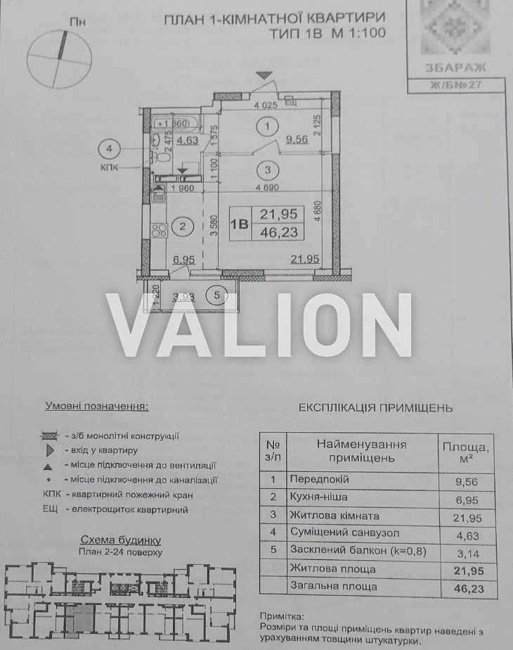 Продаж без % 1 кімнатної видової квартири вул. Софії Русової