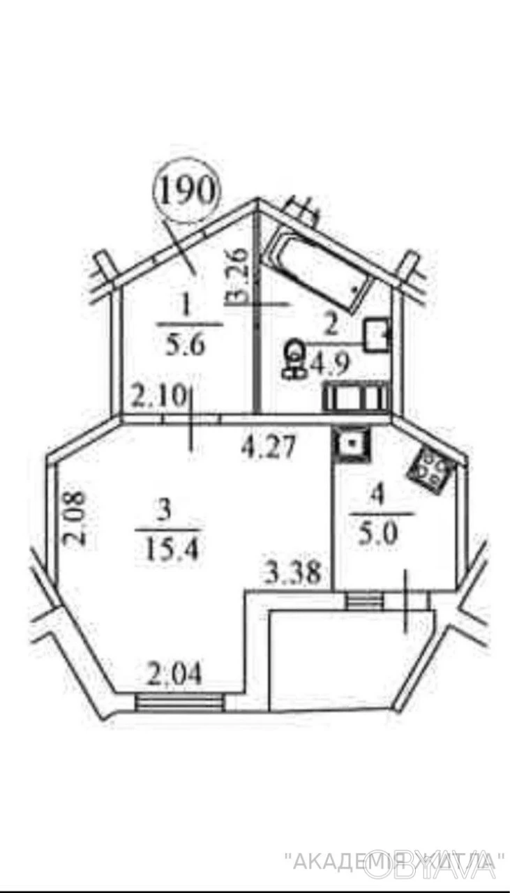 1-room apartment, 33 sq.m.