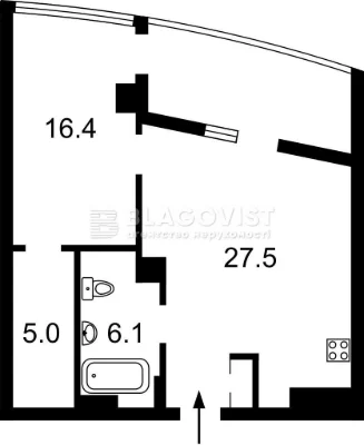 Продаж 1кімн. квартири 63м2 у ЖК"Taryan Towers" без ремонту