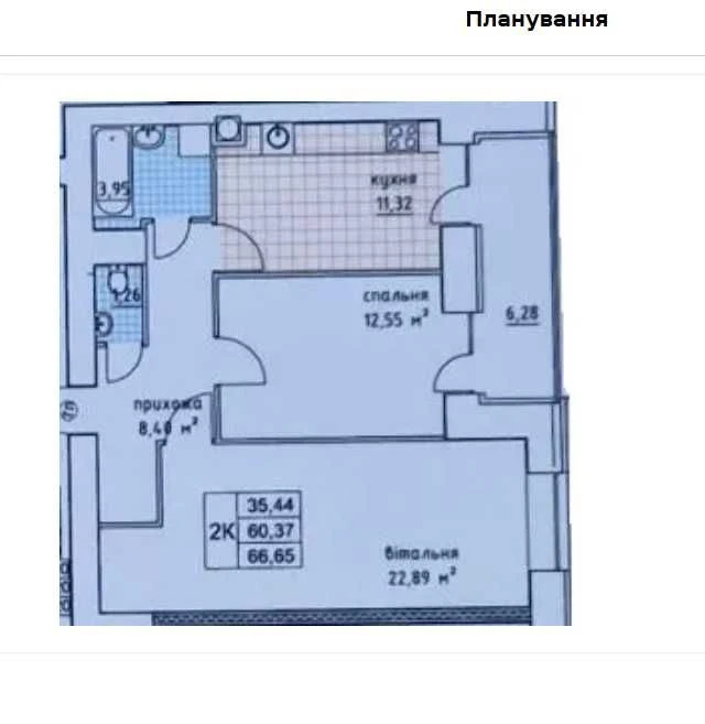 Продаж 2-к квартири в Новобудові