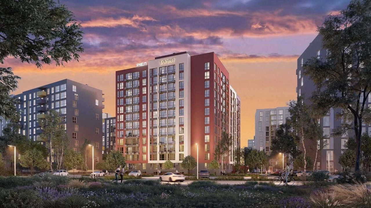 Квартира 45,27 м² с кухней-гостиной в ЖК Evening