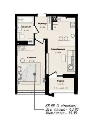 Продажа 1 ком. квартиры в новостройке ул. Зеленая, ЖК AURA
