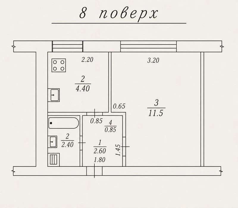 Продаж 1 кімнатна квартира по вул. Ряшівська
