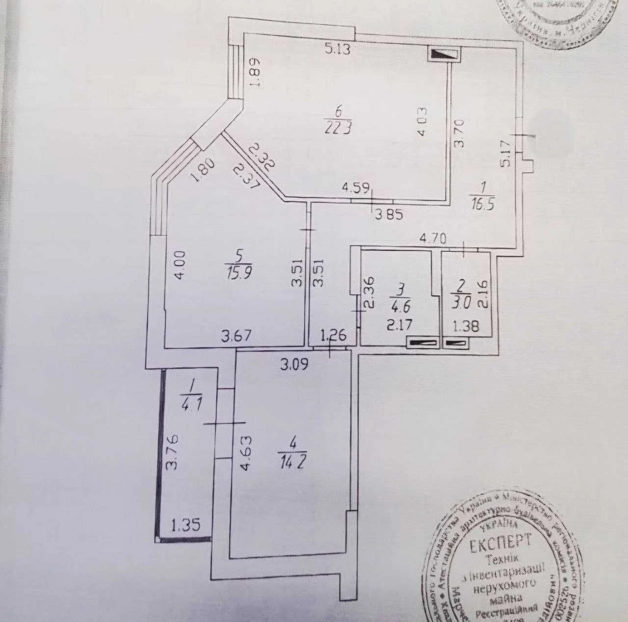 2-кімнатна квартира, площею 80.6 м²  ЖК KyivSky, Є-Оселя