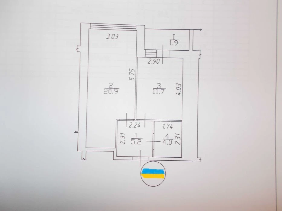 Продам кв-ру 44\21\12 м2 з індивід-им газовим опаленням міст
