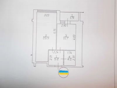 Продам кв-ру 44\21\12 м2 з індивід-им газовим опаленням міст