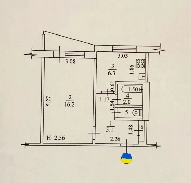 ‼️Продам  1я квартира Ул. Соборности Украины