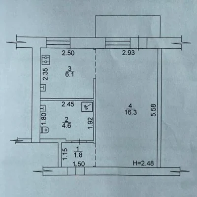 Pavlovo Pole. One-bedroom apartment for sale.