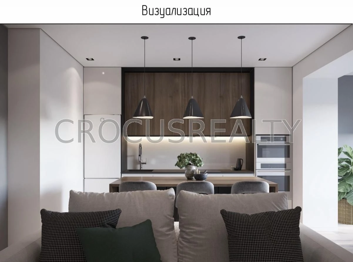 Selling a 2-room apartment with renovations in the German Project residential complex.