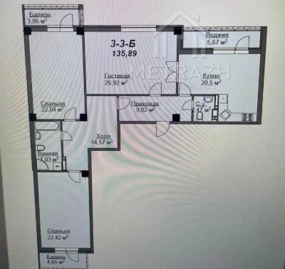 4-room apartment for sale in the Shatilovka Residence Scientific Center residential complex