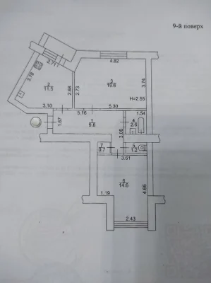 2 rooms, 62 square meters. Defenders of Ukraine (Heroes of the X)