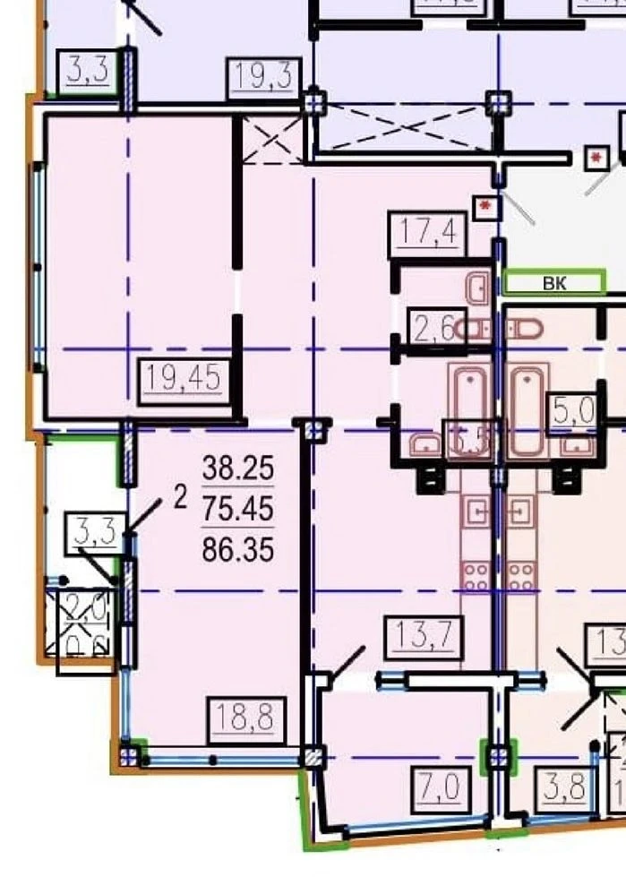 Эксклюзив! Продам 2 к. квартиру / евротрешку 86м2 ЖК Авиацио