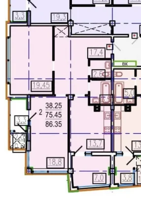 Эксклюзив! Продам 2 к. квартиру / евротрешку 86м2 ЖК Авиацио