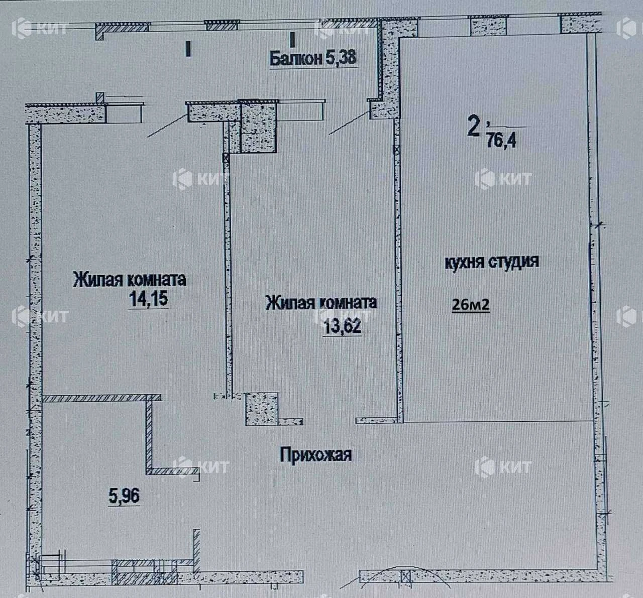 2к., 75,8 м2, м. Наукова (Научная, ЖК Павловский квартал), 1