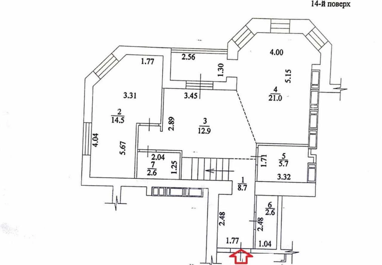 4к.,130м2, Центр (Профессорская, ЖК Сокольники, Лесопарк), 1