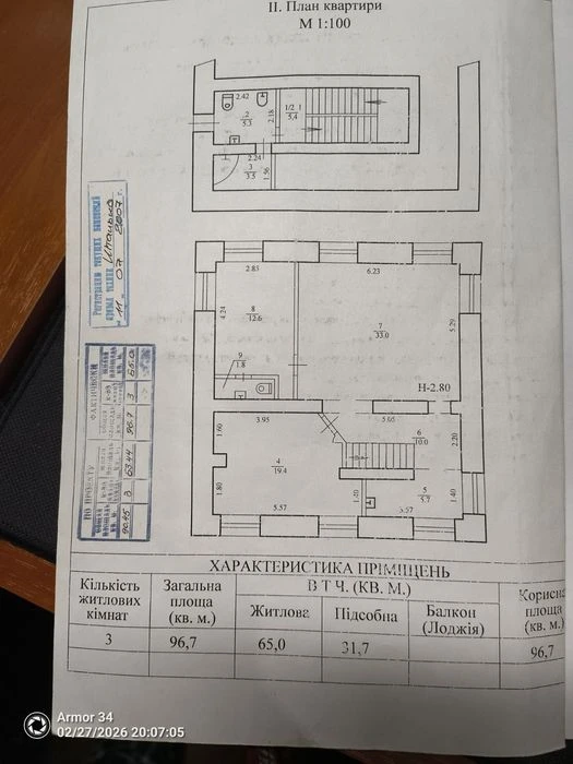 Дворівнева квартира (Пентхаус) в центрі міста