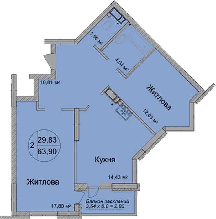 Продаж квартири 64м2 ЖК Святобор вулиця Львівська,15. Святош