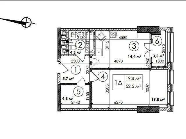 Продаж 1к квартири 52.7 кв. м на просп. Берестейський 11 кор