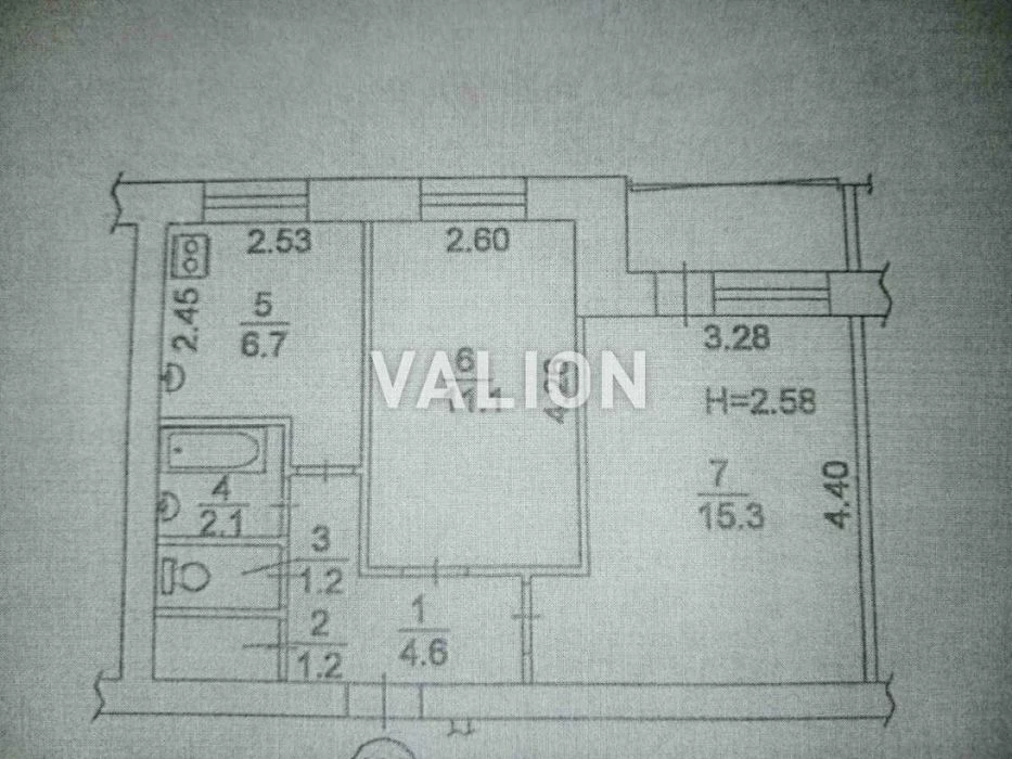 Without %. 2-room apartment for sale 46m2 with GAS, Lisovy Ave.