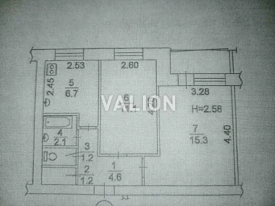 Without %. 2-room apartment for sale 46m2 with GAS, Lisovy Ave.
