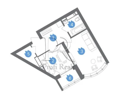 1-room apartment for sale at Novopolevaya 2, Family residential complex