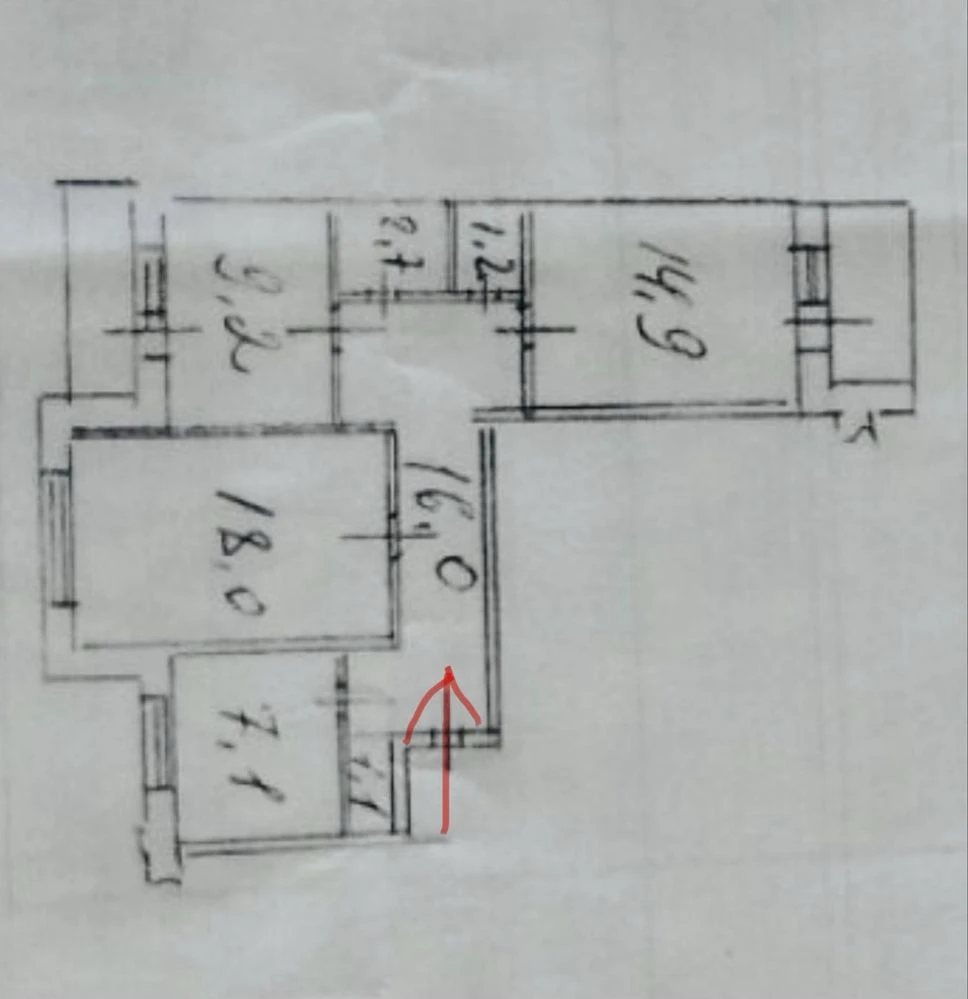 3 rooms, 70m2, 3rd floor, Heroiv Dnipra, 1m2 = 1200 USD