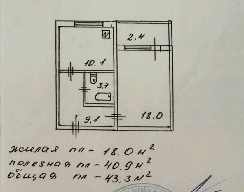 Терміново ! Продам 1к.(євродвушку) вул.Радунська 1/10 з ремо