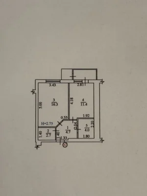Продам 1-кімнатну  квартиру 42,7 м² з якісним ремонтом, мебл