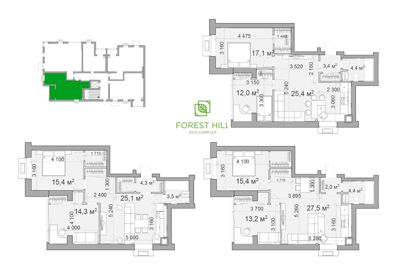 Продаж 2к квартир.  Еко комплекс FOREST HILL Паркова зона. е