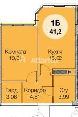 1 кімнатна квартира в ЖК Нова Європа
