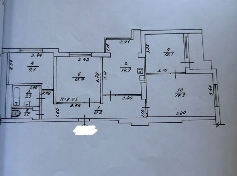4к 83 м² Северная Салтовка, Ужвий  | 7/16 | кухня 15 м²