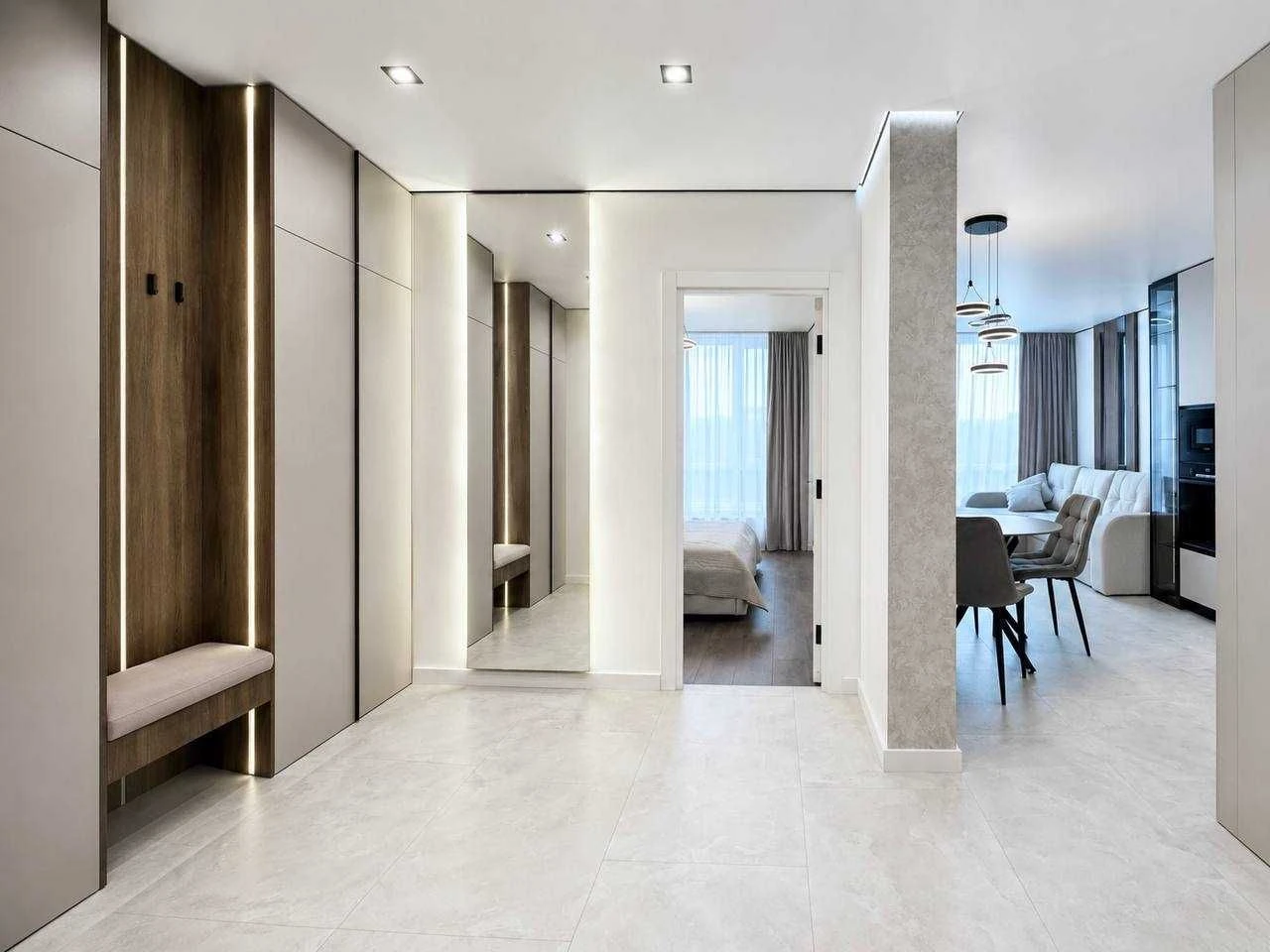 The apartment is 46 m2, fully equipped and with high-quality renovation.