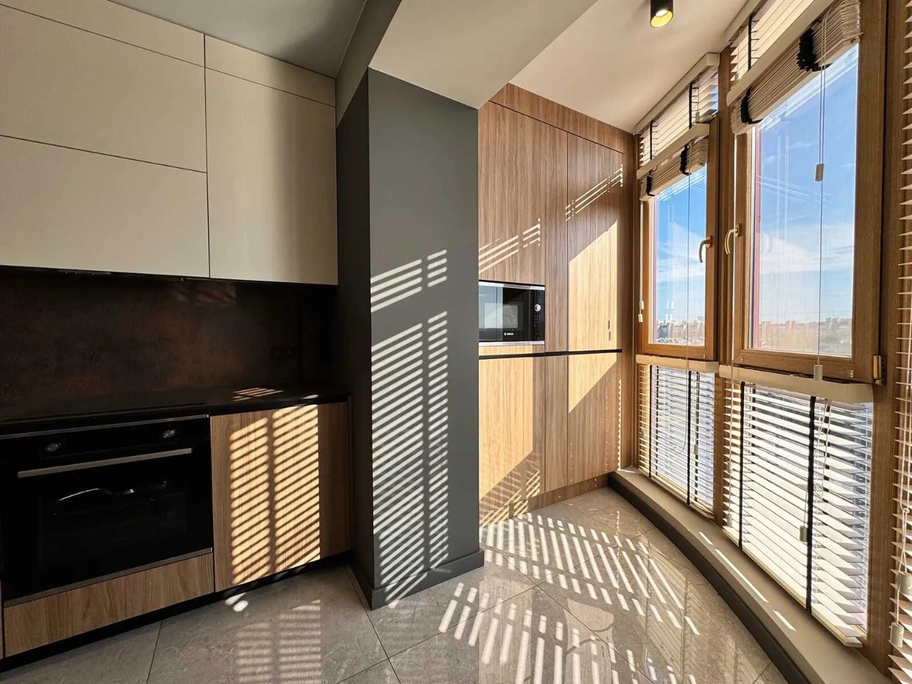 Exclusive apartment with furniture and appliances in a new building on