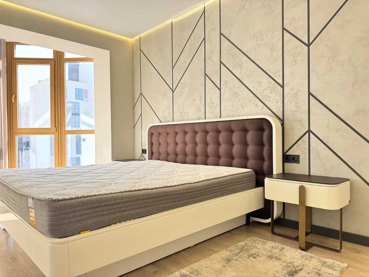 Exclusive apartment with furniture and appliances in a new building on