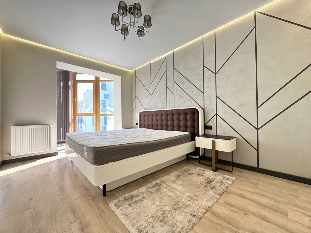 Exclusive apartment with furniture and appliances in a new building on