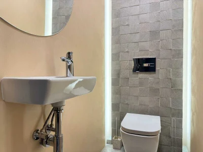 Exclusive apartment with furniture and appliances in a new building on